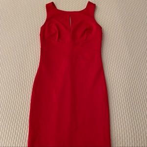 NWOT Bebe Red Keyhole sleeveless mini cocktail dress with v back